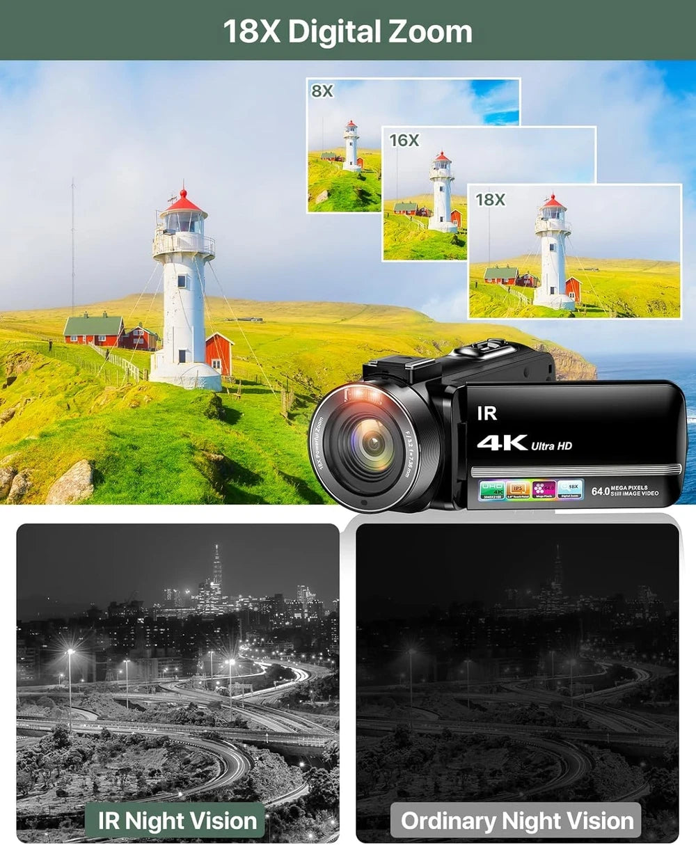 Ultra HD Handheld Video Camcorder