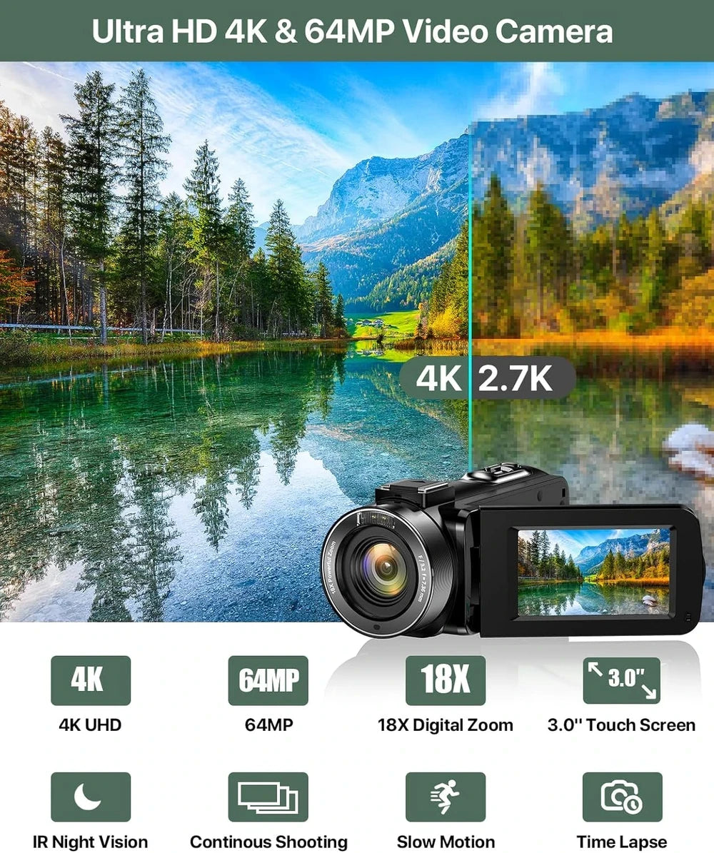 Ultra HD Handheld Video Camcorder