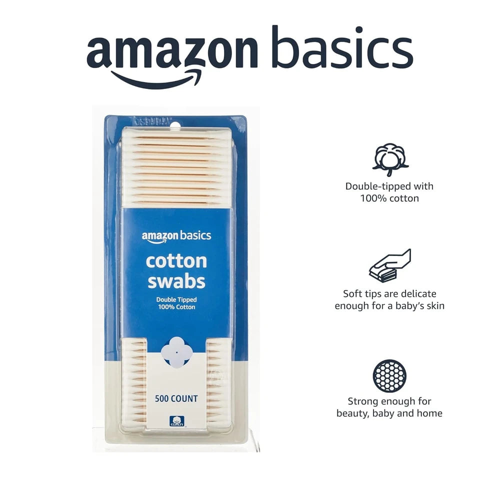 Amazon Basics Double-Tipped Cotton Swabs
