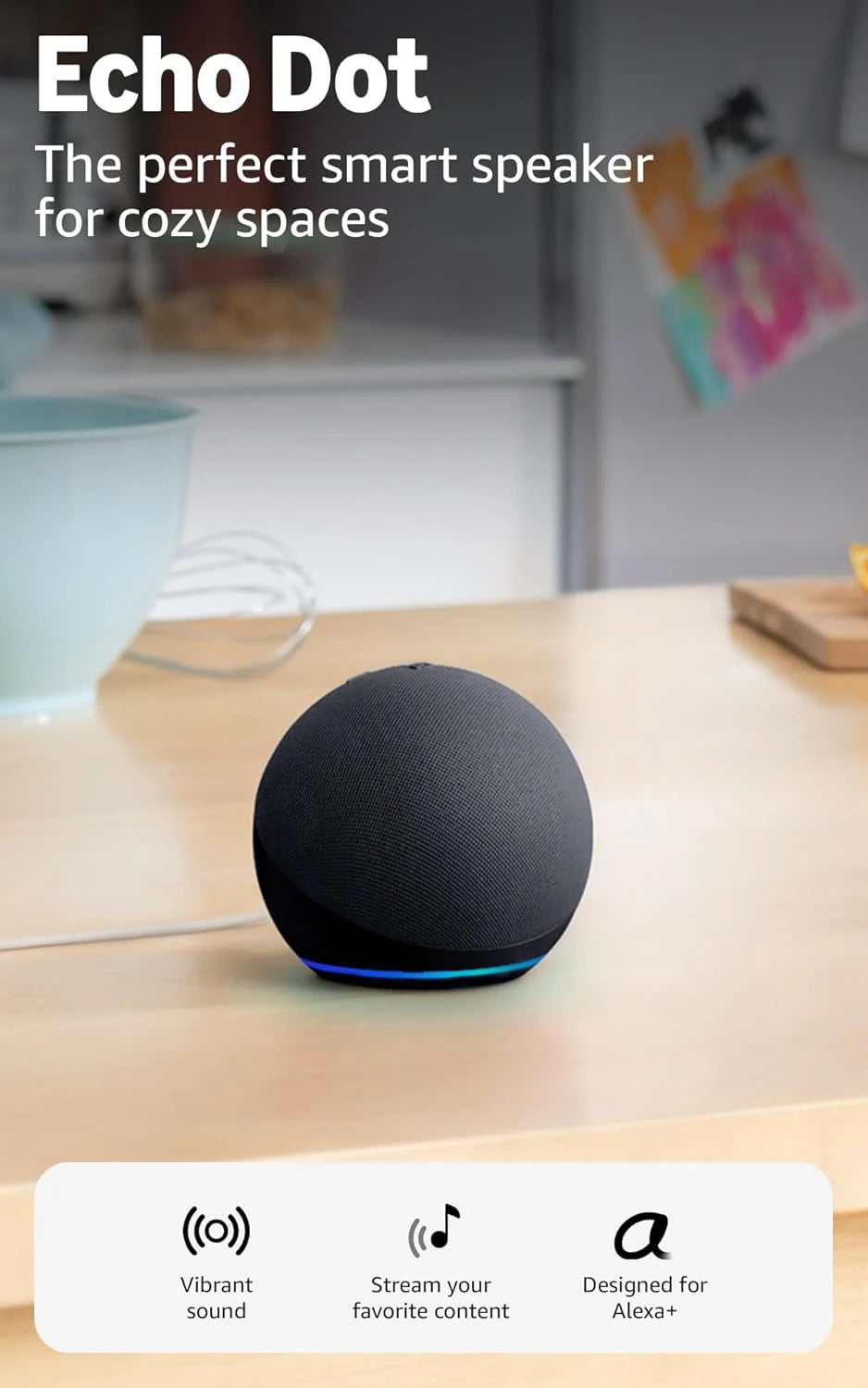 Charcoal Smart Home Speaker