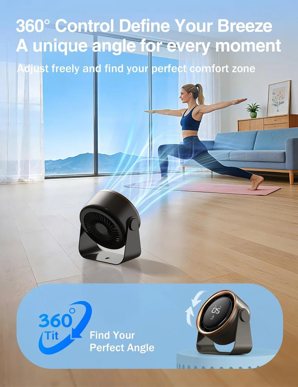Rechargeable Desktop Cooling Fan