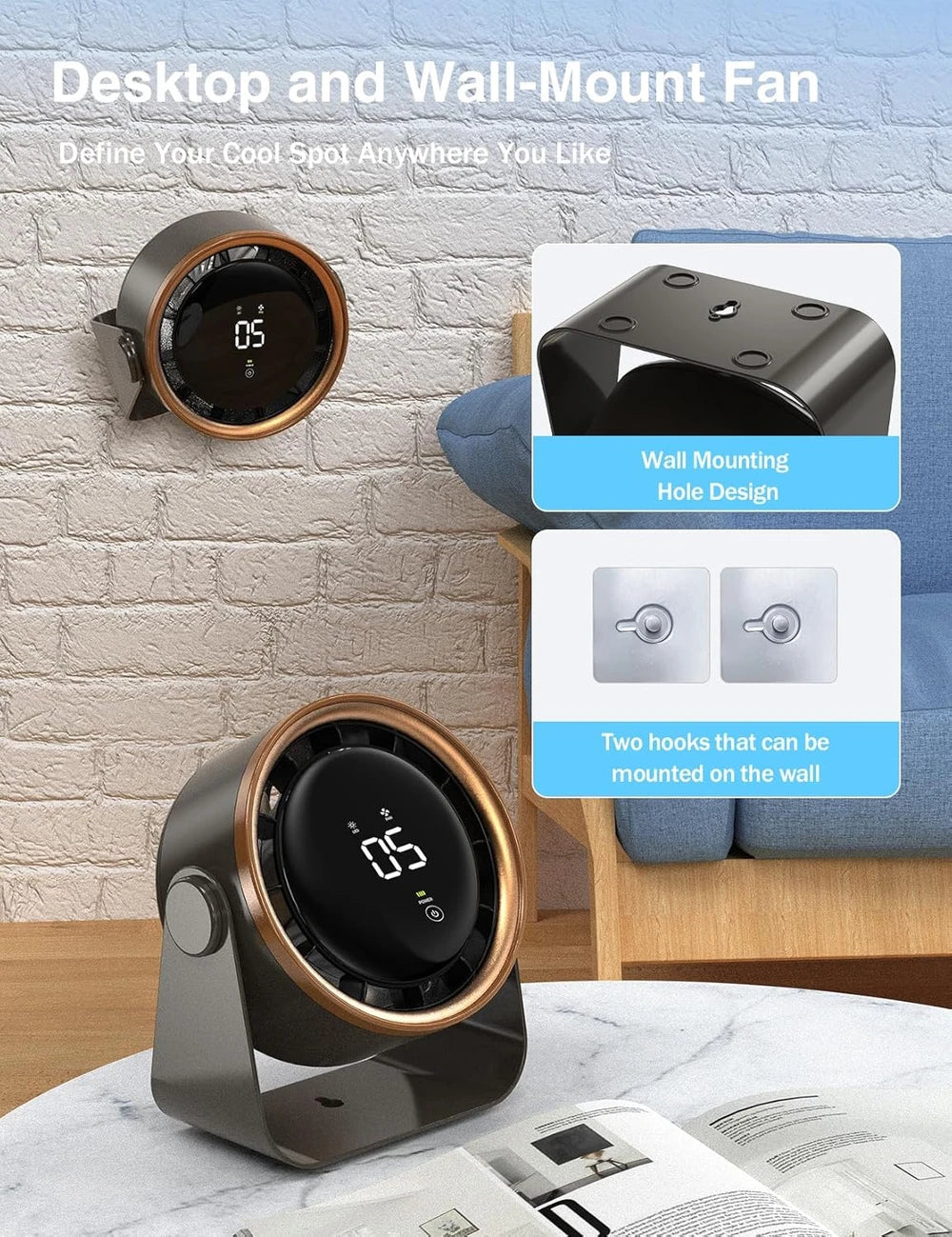 Rechargeable Desktop Cooling Fan