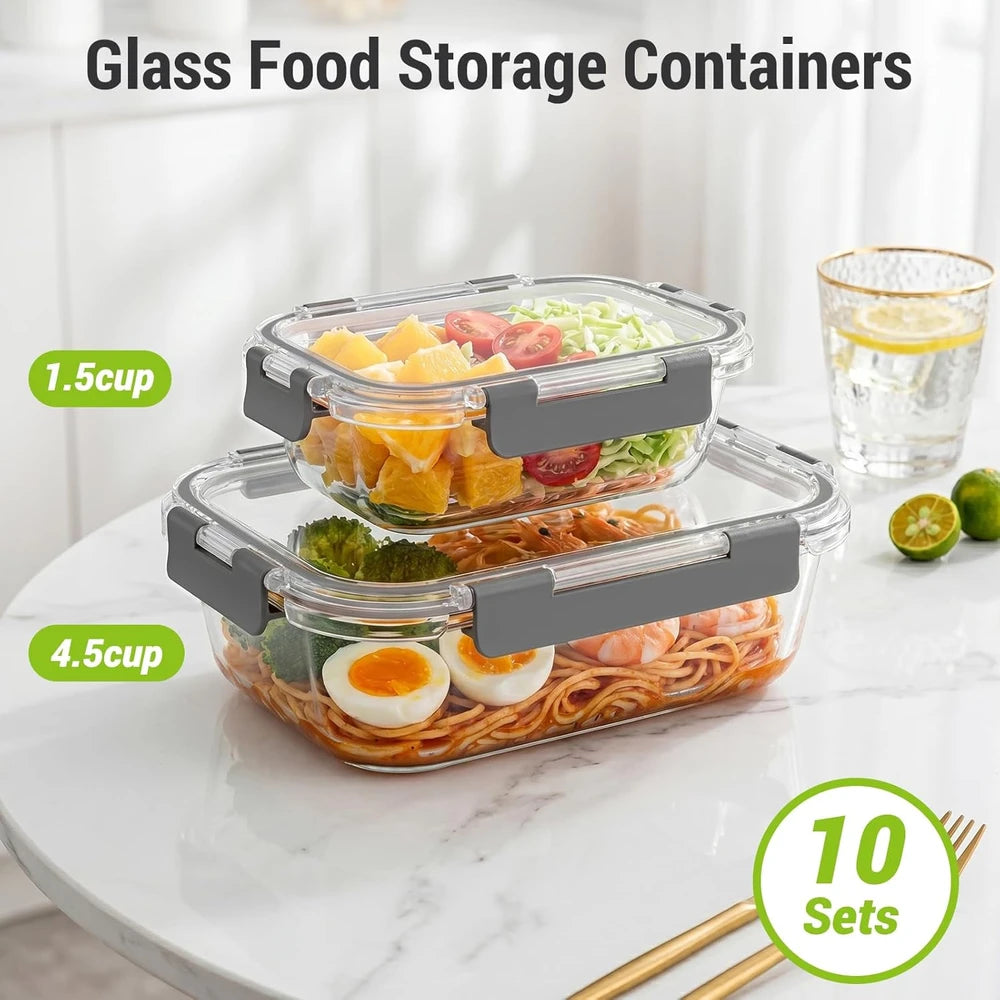 Dealusy Glass Food Storage Containers